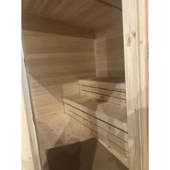 Moderna sauna 2.3x2.3m borovina