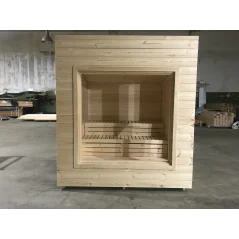 Moderna sauna 2.3x2.3m borovina