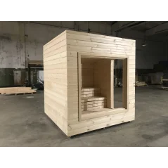Moderna sauna 2.3x2.3m borovina