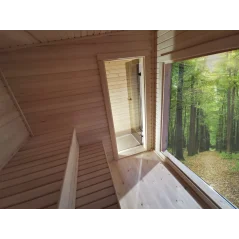 Moderna sauna 2.3x2.3m borovina
