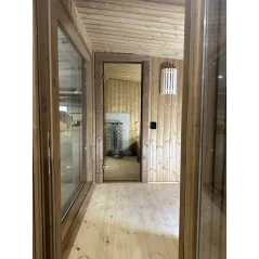 Lux moderna sauna 2.3x4.4m termo drvo/borovina