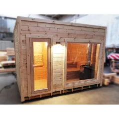 Moderna sauna 2.3x3.4m borovina