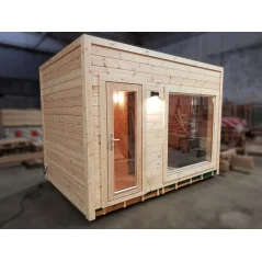 Moderna sauna 2.3x3.4m borovina