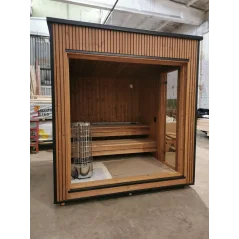 Lux moderna sauna 2.3x2.3m termo drvo