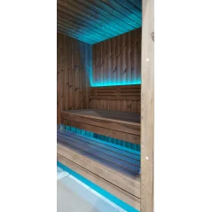 Lux moderna sauna 2.3x2.3m termo drvo