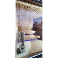 Lux moderna sauna 2.3x2.3m termo drvo