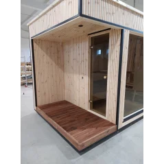 Lux moderna sauna 2.3x2.3m termo drvo