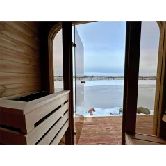 Mini pravokutna sauna termo drvo/borovina