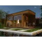 Lux moderna sauna 2.3x5.4m termo drvo/borovina