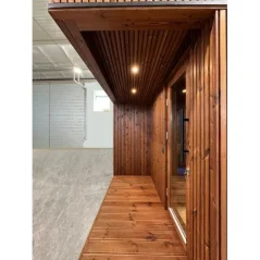 Lux moderna sauna 2.3x5.4m termo drvo/borovina