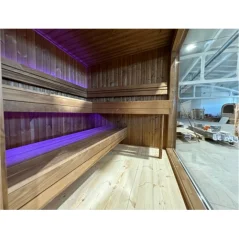 Lux moderna sauna 2.3x5.4m termo drvo/borovina