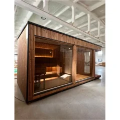Lux moderna sauna 2.3x5.4m termo drvo/borovina