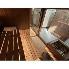 Lux moderna sauna 2.3x5.4m termo drvo/borovina