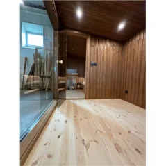 Lux moderna sauna 2.3x5.4m termo drvo/borovina
