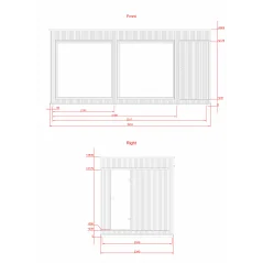 Lux moderna sauna 2.3x5.4m termo drvo/borovina