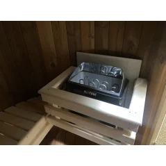 Vertikalna sauna 2.20 m Ø 1.48 m termo drvo