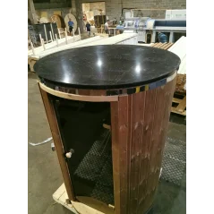 Vertikalna sauna 2.20 m Ø 1.48 m termo drvo
