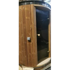 Vertikalna sauna 2.20 m Ø 1.48 m termo drvo
