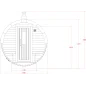 Sauna bačva 1.7 m Ø 1.97 m termo drvo