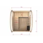 Sauna bačva 1.7 m Ø 1.97 m termo drvo