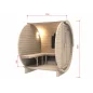 Sauna bačva 1.7 m Ø 1.97 m termo drvo