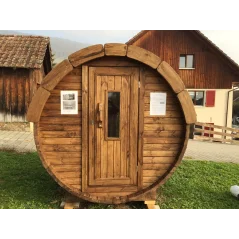 Sauna bačva 1.7 m Ø 1.97 m termo drvo