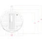 Sauna bačva 2.4 m Ø 1.97 m termo drvo