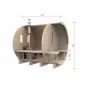 Sauna bačva 2.4 m Ø 1.97 m borovina