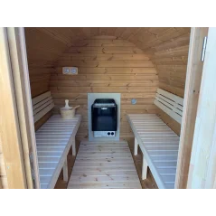 Sauna bačva 2.4 m Ø 2.27 m termo drvo