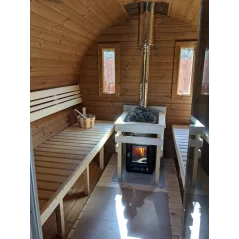 Sauna bačva 2.4 m Ø 2.27 m termo drvo