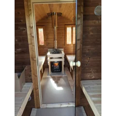 Sauna bačva 2.4 m Ø 2.27 m termo drvo
