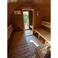 Sauna bačva 2.4 m Ø 2.27 m termo drvo