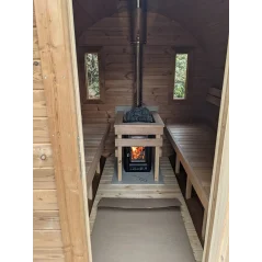 Sauna bačva 2.4 m Ø 2.27 m termo drvo