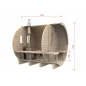 Sauna bačva 2.4 m Ø 2.27 m termo drvo