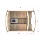 Sauna bačva 2.4 m Ø 2.27 m termo drvo