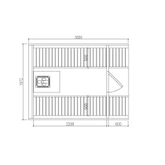 Sauna bačva 3.0 m Ø 1.97 m borovina