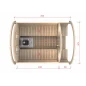 Sauna bačva 3.0 m Ø 1.97 m termo drvo