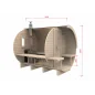Sauna bačva 3.0 m Ø 2.27 m borovina