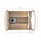 Sauna bačva 3.0 m Ø 2.27 m termo drvo