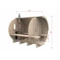 Sauna bačva 3.0 m Ø 2.27 m termo drvo