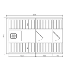 Sauna bačva 3.5 m Ø 1.97 m borovina