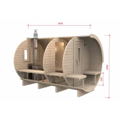 Sauna bačva 3.5 m Ø 1.97 m borovina