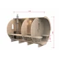 Sauna bačva 3.5 m Ø 1.97 m borovina