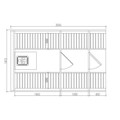 Sauna bačva 3.5 m Ø 1.97 m termo