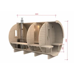 Sauna bačva 3.5 m Ø 2.27 m termo
