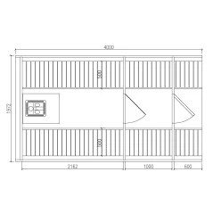 Sauna bačva 4.0 m Ø 1.97 m borovina