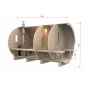 Sauna bačva 4.0 m Ø 1.97 m borovina