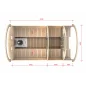 Sauna bačva 4.0 m Ø 1.97 m borovina