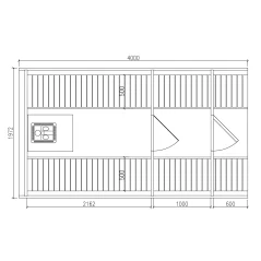 Sauna bačva 4.0 m Ø 1.97 m termo