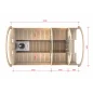 Sauna bačva 4.0 m Ø 1.97 m termo